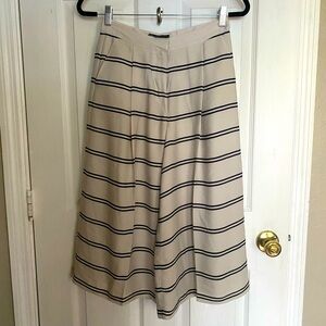 Armani Exchange Cream and Black A-Line Palazzo pants